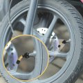 Uxcell 10pcs Pvr70 Tire Valve Stem 120 Degree Snap-in Rubber Base For Car Motorcycle Tubeless Rims