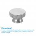 Uxcell Knurled Thumb Nuts 4pcs M4 X D12mm H8mm Stainless Steel Round Knobs Fasteners Blind Hole Hand Screw Nut Silver For 3d