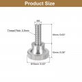 Uxcell M5x16mm Knurled Thumb Screws 5pcs 304 Stainless Steel Flat Head Bolts With Shoulder Grip Knobs Fasteners