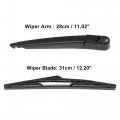 X Autohaux 12inch Rear Windshield Wiper Blade Arm Set For Vauxhall Astra 2005 2006 2007 2008 2009 2010