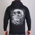 Hot Leathers Mens Sweet Demise Zip Up Hooded Sweat Shirt Black Xx-large 