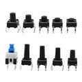 180pcs Tactile Push Button Switch Assortment Kit 10 Values 6x6mm 4 Pin Micro Momentary Tact Set For Electronic Products And 