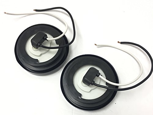 2 In Round Led Clearance Marker Lights Red Pack Rated Ip67 Waterproof Flush Mount With Grommet And 2 Prong Plug For 12v Trucks