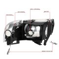 Led Drl Chrome Amber Side Headlight Corner Lamps Tool Kit Compatible With Dodge Ram Truck 94-02