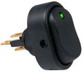 Pico 5587a 12 Volt 25 Amp On-off Green Led Dot Illuminated Oval Rocker Switch Spst Per Package 