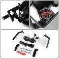 Auto Dynasty Front Bumper Black Mesh Style Grille Bundle With Pair Of Smoked Lens Driving Fog Lamps Lights Compatible Honda