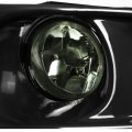 Auto Dynasty Front Bumper Black Mesh Style Grille Bundle With Pair Of Smoked Lens Driving Fog Lamps Lights Compatible Honda
