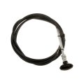 Multi Purpose Control Cable Metal With Rubber Coating Black 0 35 In Diameter Plastic Knob Push Pull Mounting 