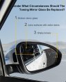 Towing Mirror Glass Fit For 2008-2017 Toyota Sequoia 2007-2017 Tundra Manual Left And Right Side Lower Convex Glasses No