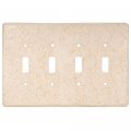 Stoniquea Simulated Stone Switch Plate Quad Cameo 