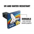 Nasa Logo Over Space Shuttle With Rainbow Tow Trailer Hitch Cover Plug Insert