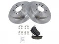 Rear Ceramic Brake Pad And Rotor Kit 5 Lug Solid Rotors Compatible With 2006-2010 Chevy Impala 