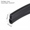 Uxcell Trim Seal With Top Bulb Epdm Rubber Channel Edge Protector Sheet Fits 1-3mm 1m 3 28ft Length 1 02inch Height