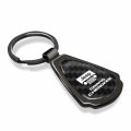Ipick Image Compatible With Jeep Grand Cherokee Real Carbon Fiber Gunmetal Black Metal Teardrop Key Chain