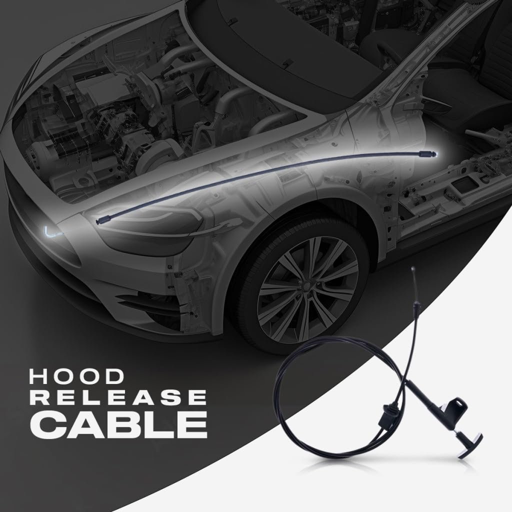 Hood Release Cable For Gmc Jimmy 1990 1991 Black Plastic And Metal With Handle Replacement 14039963 Wlx Hu Gmf520 Cl360a51