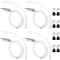 4 Pcs Universal Brake Fluid Deflerator Kit One-way Check Valve Bleed Hose Hydraulic System Bleeding Tool For Car Motorcyle 