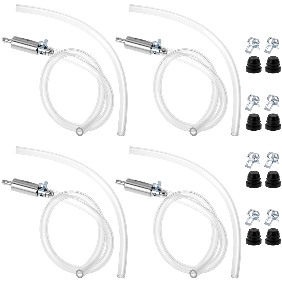 4 Pcs Universal Brake Fluid Deflerator Kit One-way Check Valve Bleed Hose Hydraulic System Bleeding Tool For Car Motorcyle