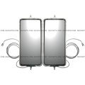 2 Pcs Rear View Main Door Mirror Heated Stainless Fit Peterbilt 335 340 357 382 385 386 325 330 348 388 389 365 367 377 359 375