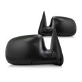 Door Mirror Pair For Chevy Silverado 1500 Hd 2001 To 2006 Manual Outside Rear View Textured Matte Black Standard Style 