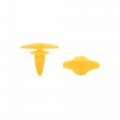 Uxcell Yellow Plastic Push In Type Rivets Fastener Clips Door Retainer 6 5mm Hole 50pcs