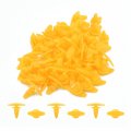 Uxcell Yellow Plastic Push In Type Rivets Fastener Clips Door Retainer 6 5mm Hole 50pcs