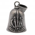 Moyozz Motorcycle Biker Rock Punk Skull Hiphop Finger Guardian Bell Luck Gremlin Ride Free Hanger Or Lucky Keychain Grey 