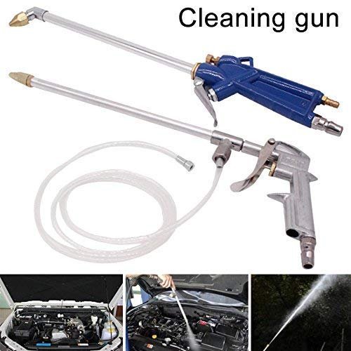 High-pressure Car Air Power Engine Cleaner Gun Wash Sprayer Degreaser Tool With Plastic Hose Siphon Spray Cleaning Kit A Silver