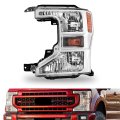 Headlight Assembly Replacement For F250 F350 F450 2020 2021 2022 Chrome Housing Left Side Lc3z13008b Fo2502405c 