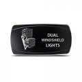 Ch4x4 Rocker Switch Dual Windshield Ligths Symbol- Horizontal-green Led