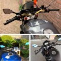 Dartsz For Suzuki Gsx750 Gsxs750 Gsxs1000 2015-2022 Motorcycle Cnc Aluminum Rearview Mirrors Universal Blue Anti-glare Glass