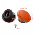 X Autohaux Orange Aluminum Alloy Abs Gas Fuel Tank Cap Cover For Jeep Wrangler 2007-2017 Jk 2018 Locking Filler Accessories