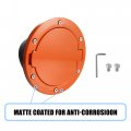 X Autohaux Orange Aluminum Alloy Abs Gas Fuel Tank Cap Cover For Jeep Wrangler 2007-2017 Jk 2018 Locking Filler Accessories