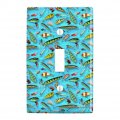 Fishing Flies Lures Fish Pattern Plastic Wall Decor Toggle Light Switch Plate Cover 
