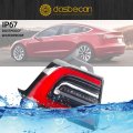 Dasbecan 3pin Left Tail Light Assembly For 2017-2023 Tesla Model 3 Rear Driver Side Brake Outer Led Lamp Replaces 1077397-00-g