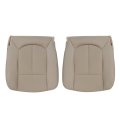 Front Driver And Passenger Bottom Seat Covers Tan Microfiber Leather For Ford F250 F350 F450 F550 Lariat 2011 2012 2013 2014 