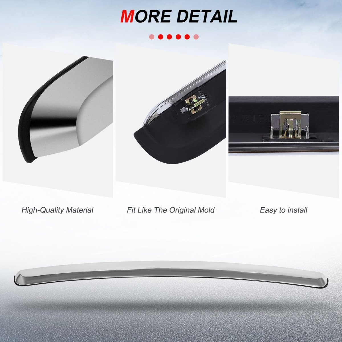 Front Hood Molding Trim For Gmc Sierra 1500 2500 3500 Hd 2007 2013 Silver Chrome Finish Abs Plastic Replacement Moulding