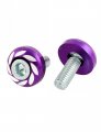 Uxcell 15 Pcs M6 Thread Purple License Plate Bolt Screw For Car
