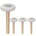 4pcs 1 8 White Nylon Garage Door Rollers For 2 Track 3 27 Long Stem Quiet Wheels 11 Ball Bearings 
