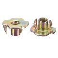 1 4 -20 T-nuts Zinc-plated Carbon Steel 3-pronged Tee Nuts Threaded Inserts For Climbing Holds And Wood Workings Colour 20pcs 
