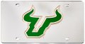 Rico Industries Ncaa South Florida Bulls Laser Cut License Plate Silver 