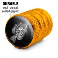 Crappie Illustration 2 Valve Stem Caps For Tire Rim Wheel Aluminum Yellow