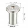 Uxcell M6x15mm Hex Socket Head Insert Nut Screw Post Sleeve For Furniture 20pcs