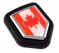Canada Canadian Flag Car Truck Black Shield Grill Badge Chrome Grille Emblem 2 6 X 3 1 