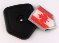 Canada Canadian Flag Car Truck Black Shield Grill Badge Chrome Grille Emblem 2 6 X 3 1