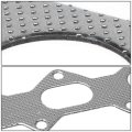 Aluminum Exhaust Manifold Header Gasket Set Compatible With 03-08 Hyundai Tiburon 2 7l V6
