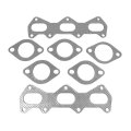 Aluminum Exhaust Manifold Header Gasket Set Compatible With 03-08 Hyundai Tiburon 2 7l V6