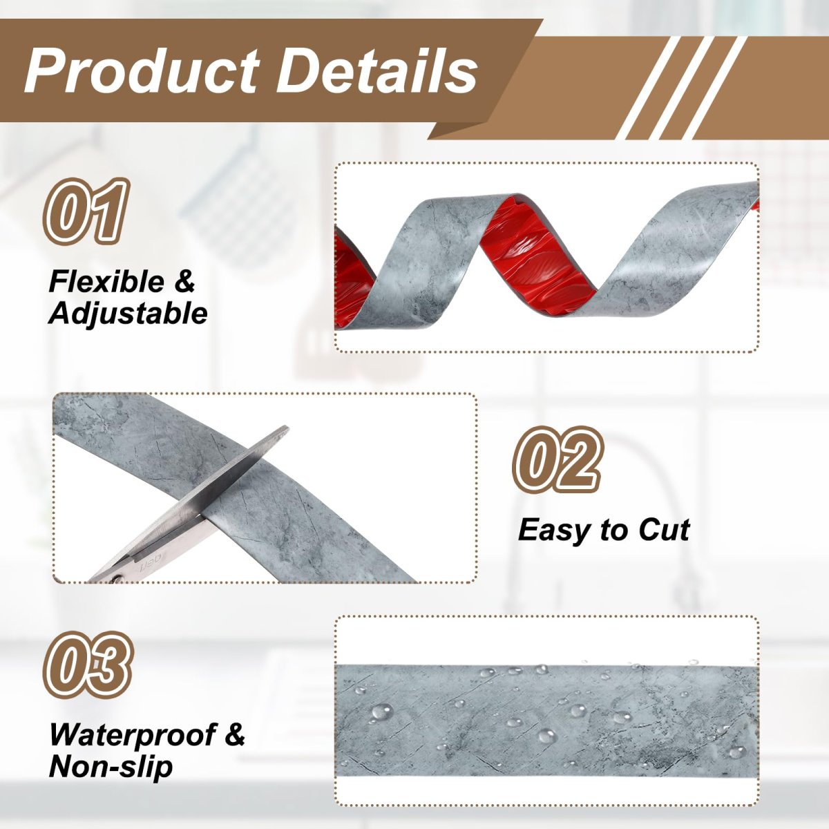 Floor Transition Strip 3 28ft X 1 57 Lxw Self Adhesive Vinyling Edging Trim Pvc Flooring Flat Divider Cover Strips For Joining