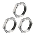 3pcs Cast Pipe Fitting Hex Locknut 304 Stainless Steel Lock Nut Npt 3 4 Female Thread For Plumbing Fixed Water Broom And 