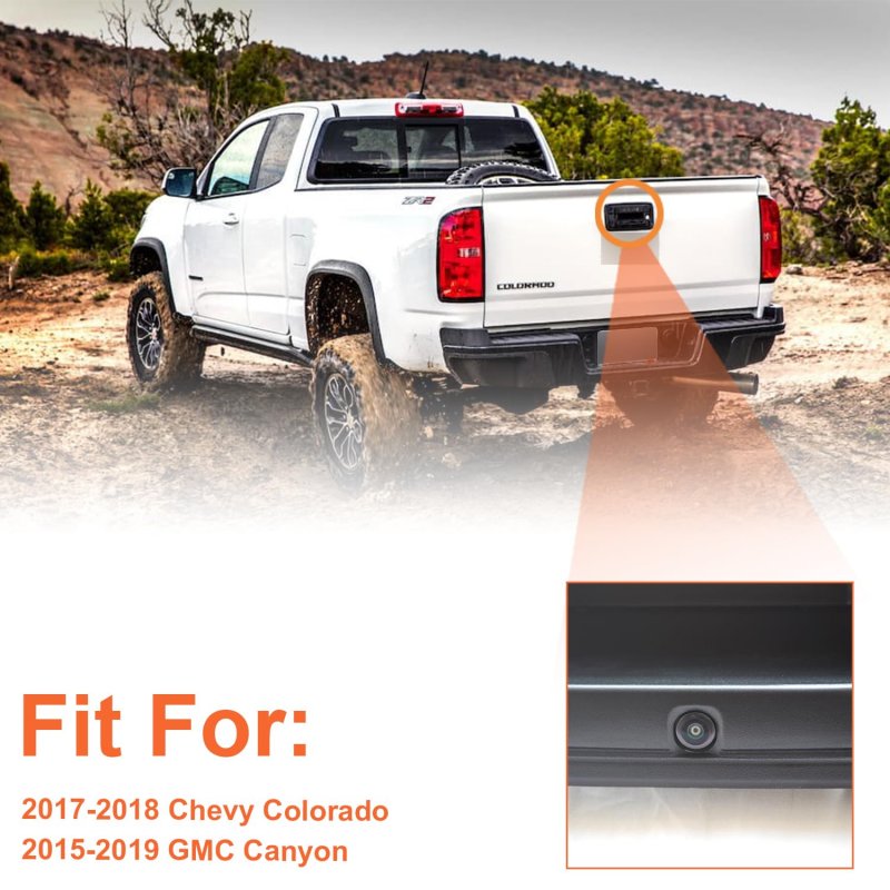 Tinjo Car Rear View Back Up Camera Hd Fit For Chevy Colorado 2017-2018 Park Assist Backup Safety W Reverse Trajectory Gmc