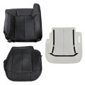 Driver Side Bottom Top Lean Back Replacement Seat Covers Microfiber Leather Black Foam Cushion For Chevy Silverado Gmc Sierra 